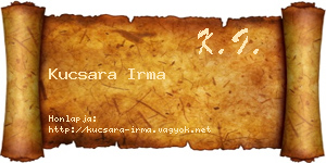 Kucsara Irma névjegykártya
